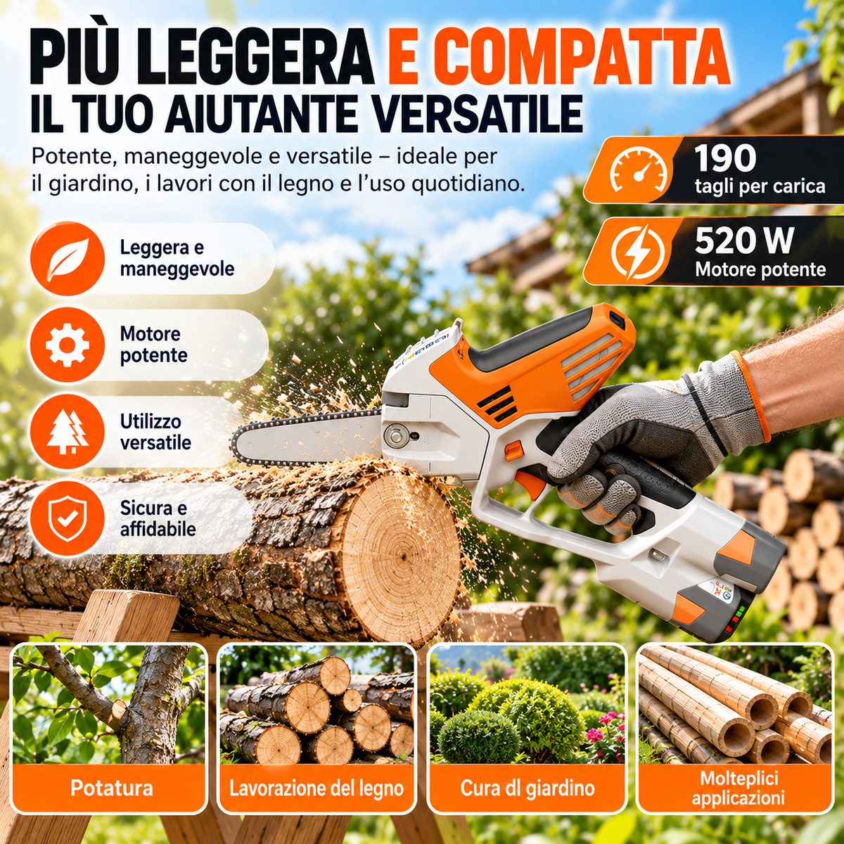 STIHL GTA 26 Potatore a Batteria con Prolunga